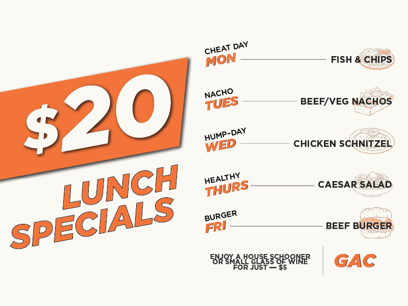 Weekly Mon-Fri Lunch Specials